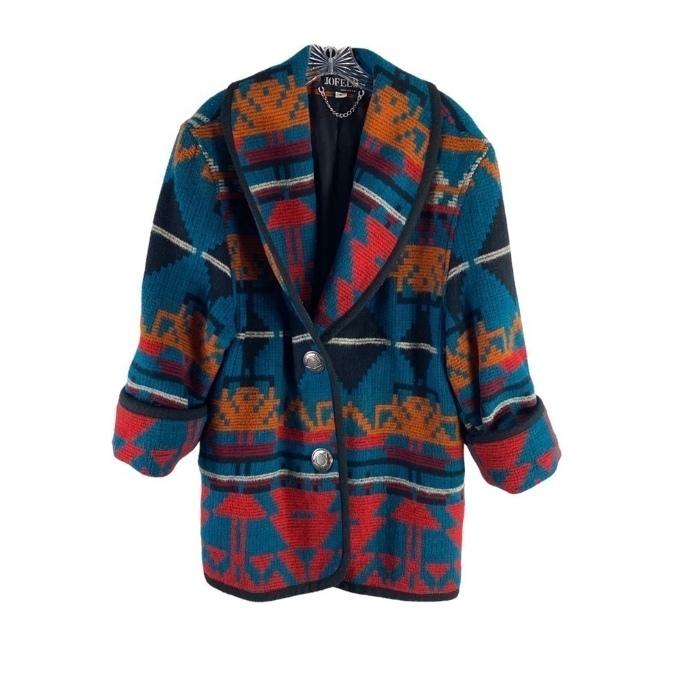 Jofeld Southwest Blanket Vintage Coat SZ M